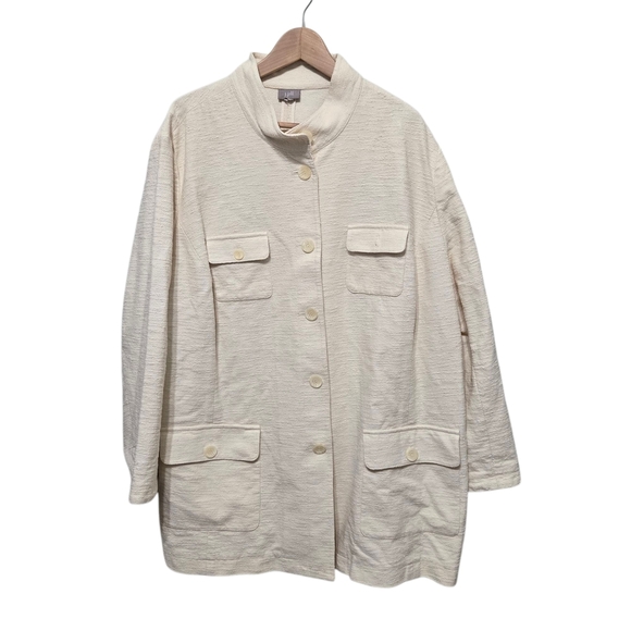 J Jill Elegant Cream Jacket Size 4X - Picture 1 of 10